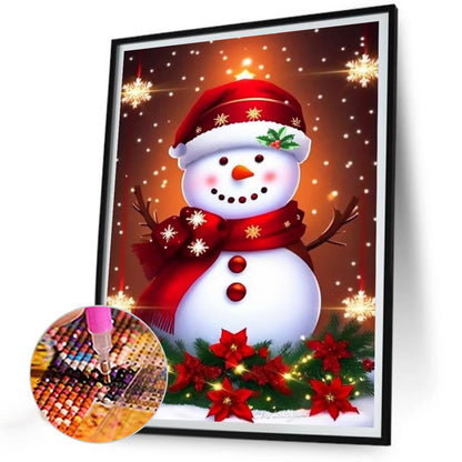 Christmas Snowman - Full Round Drill Diamond Painting 30*40CM