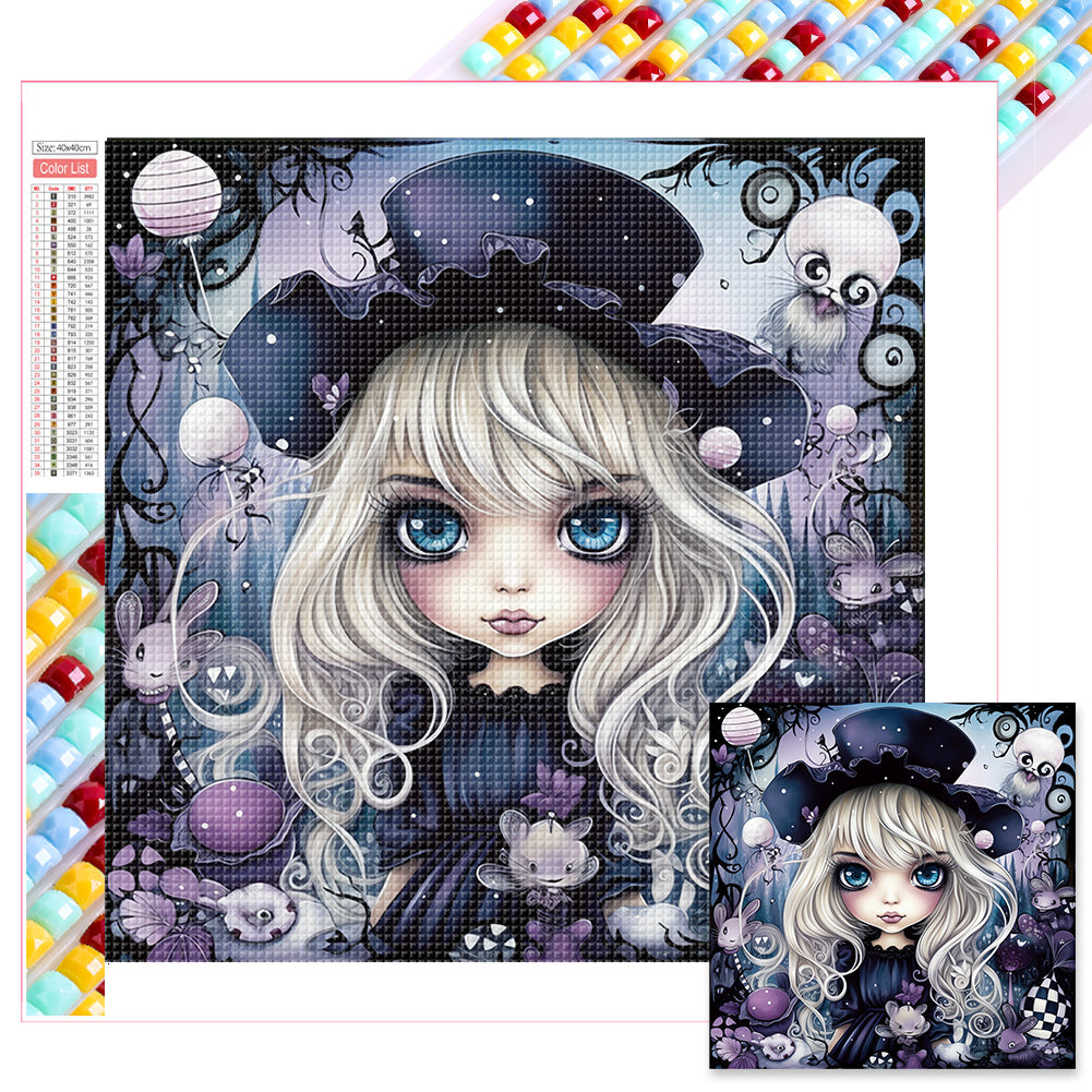 Halloween Little Witch - Full Square Drill Diamond Painting 40*40CM