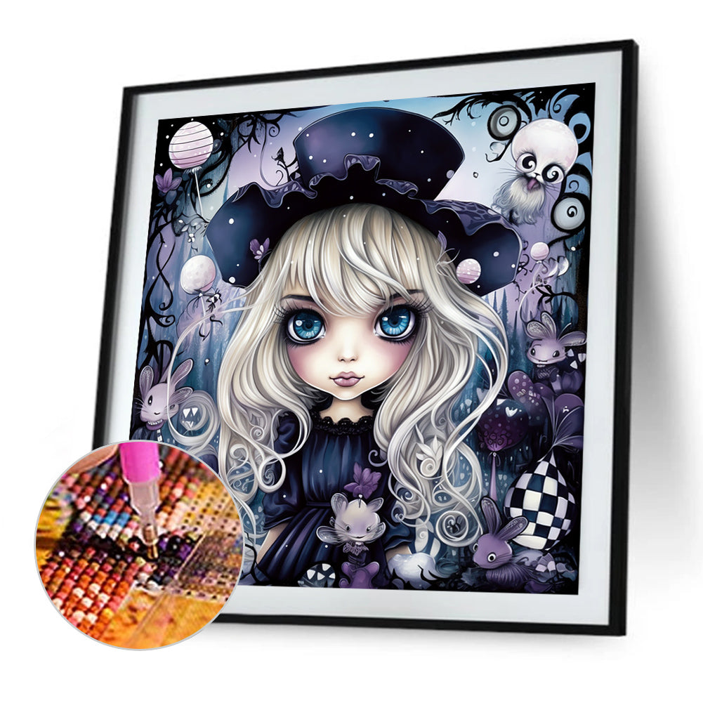 Halloween Little Witch - Full Square Drill Diamond Painting 40*40CM