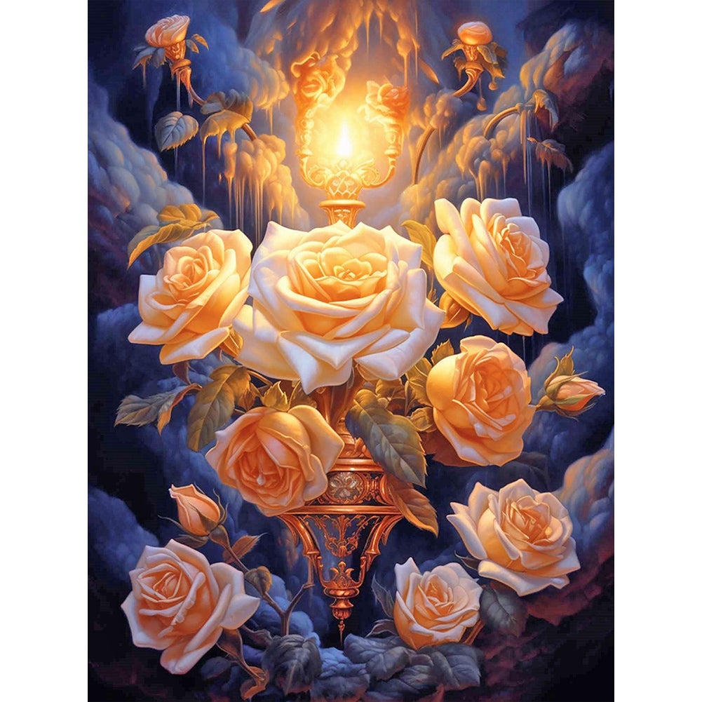 Flowers - Full Round Drill Diamond Painting 30*40CM