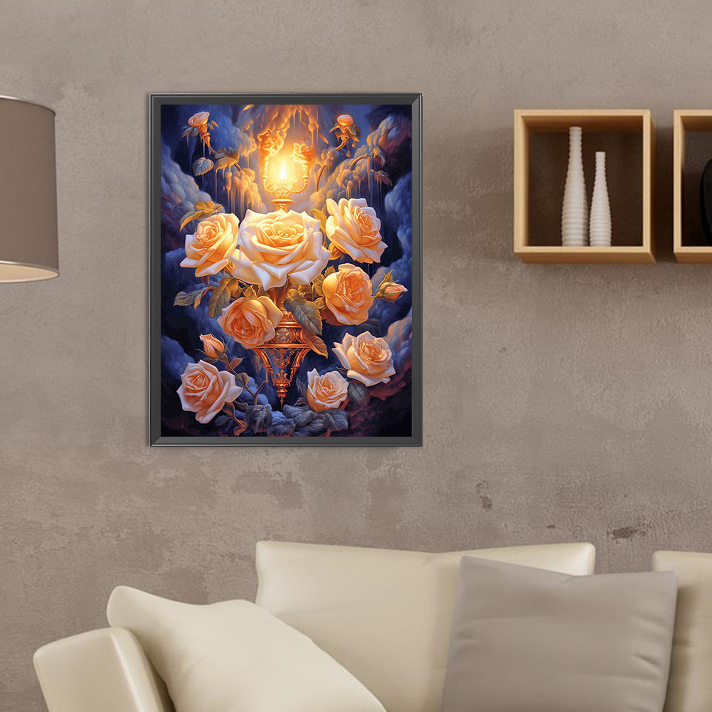 Flowers - Full Round Drill Diamond Painting 30*40CM