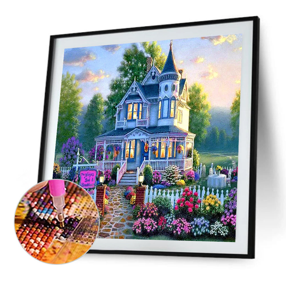Garden House - Full AB Dril Round Diamond Painting 40*40CM