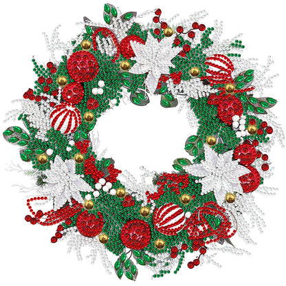 Christmas Wreath - Special Shaped Drill Diamond Painting 30*30CM