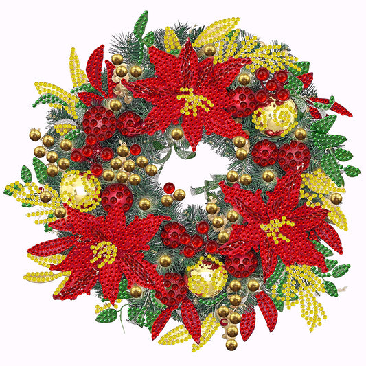 Christmas Wreath - Special Shaped Drill Diamond Painting 30*30CM