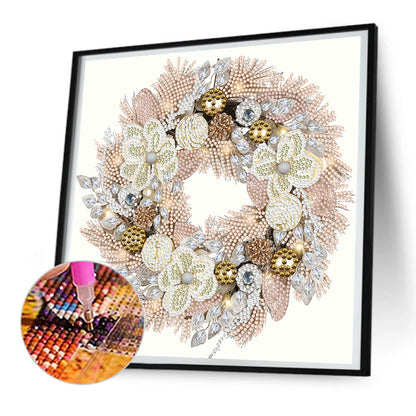 Christmas Wreath - Special Shaped Drill Diamond Painting 30*30CM