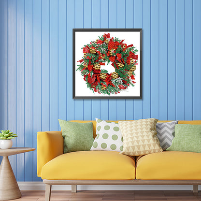 Christmas Wreath - Special Shaped Drill Diamond Painting 30*30CM