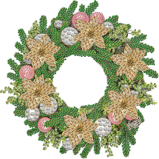 Christmas Wreath - Special Shaped Drill Diamond Painting 30*30CM