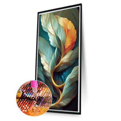 Flowing Leaves - Full Round Drill Diamond Painting 40*70CM