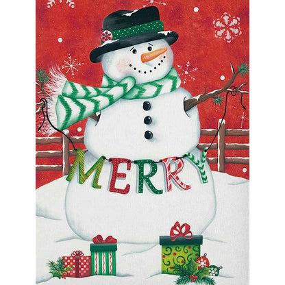 Snowman - Full Round Drill Diamond Painting 30*40CM