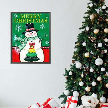 Snowman - Full Round Drill Diamond Painting 30*40CM