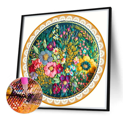 Flower - Full Round Drill Diamond Painting 40*40CM
