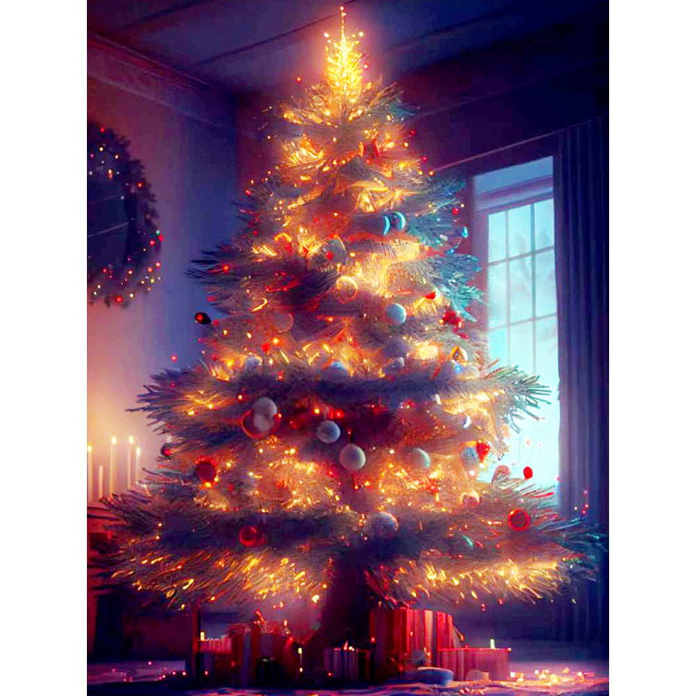 Christmas Tree - Full Round Drill Diamond Painting 30*40CM