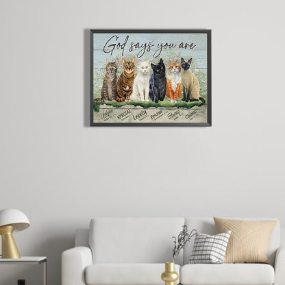 Vintage Wood Board Pictorial Calligraphy And Painting - Full Round Drill Diamond Painting 50*40CM