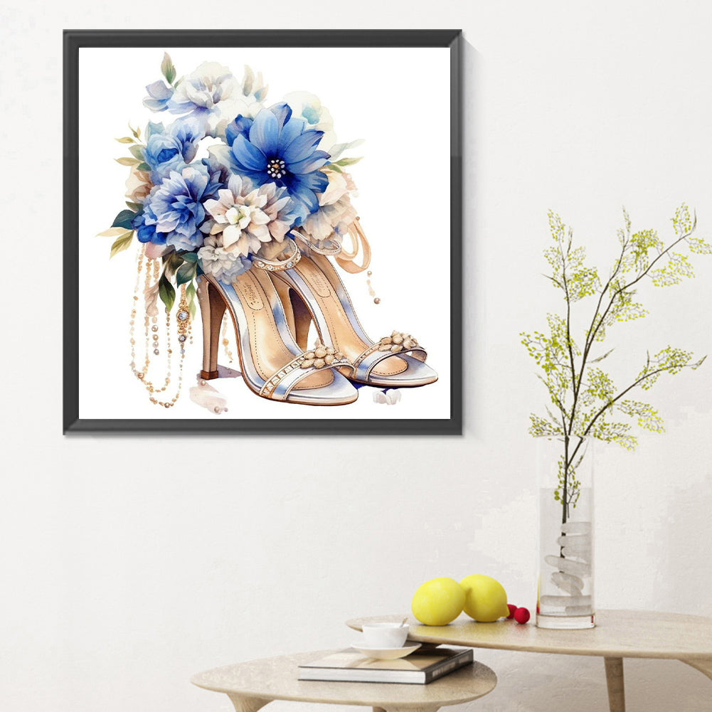 Flower High Heels - Full Round Drill Diamond Painting 30*30CM