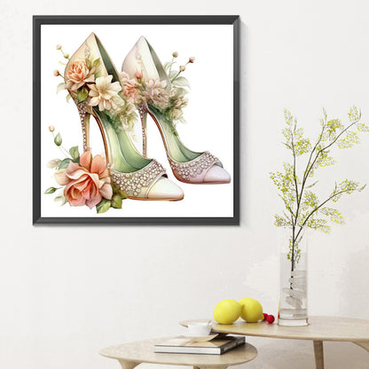 Flower High Heels - Full Round Drill Diamond Painting 30*30CM