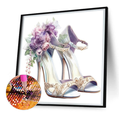 Flower High Heels - Full Round Drill Diamond Painting 30*30CM