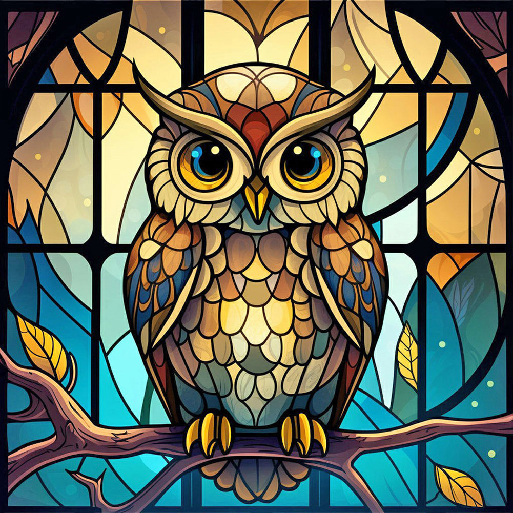 Owl - Full Round Drill Diamond Painting 30*30CM