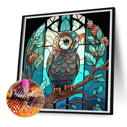 Owl - Full Round Drill Diamond Painting 30*30CM