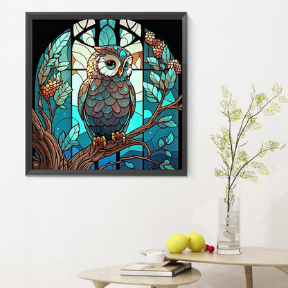 Owl - Full Round Drill Diamond Painting 30*30CM