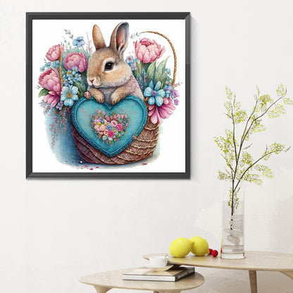 Flower Rabbit - Full Round Drill Diamond Painting 30*30CM