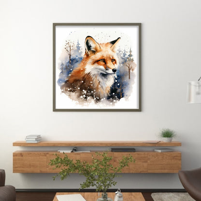 Fox In Winter - 11CT Stamped Cross Stitch 50*50CM(Spring)