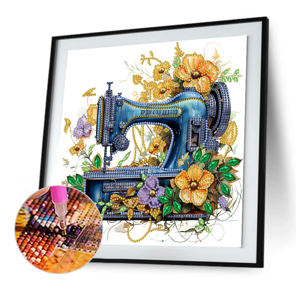 Nostalgic Memories Sewing Machine - Special Shaped Drill Diamond Painting 30*30CM