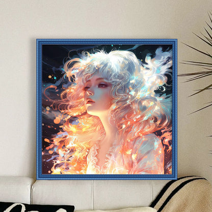 Glow Girl - 11CT Stamped Cross Stitch 50*50CM