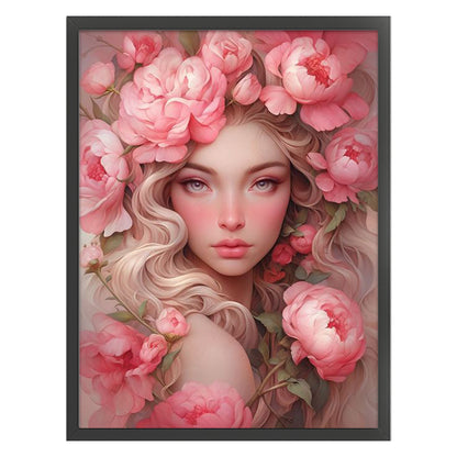 Flower Girl - 11CT Stamped Cross Stitch 50*65CM