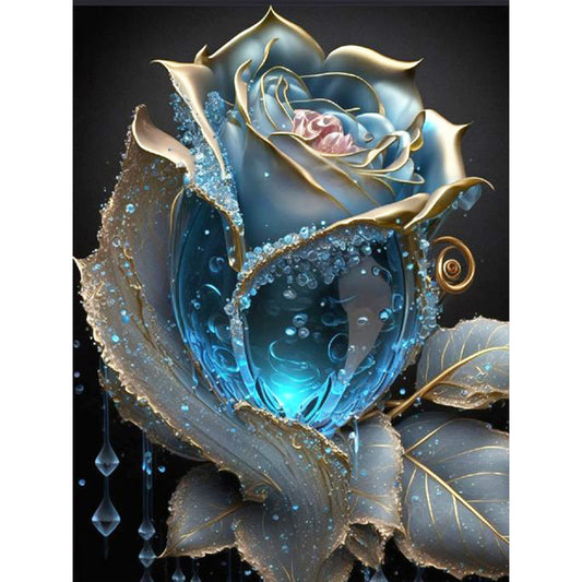 Glazed Crystal Flower - Full Round Drill Diamond Painting 30*40CM