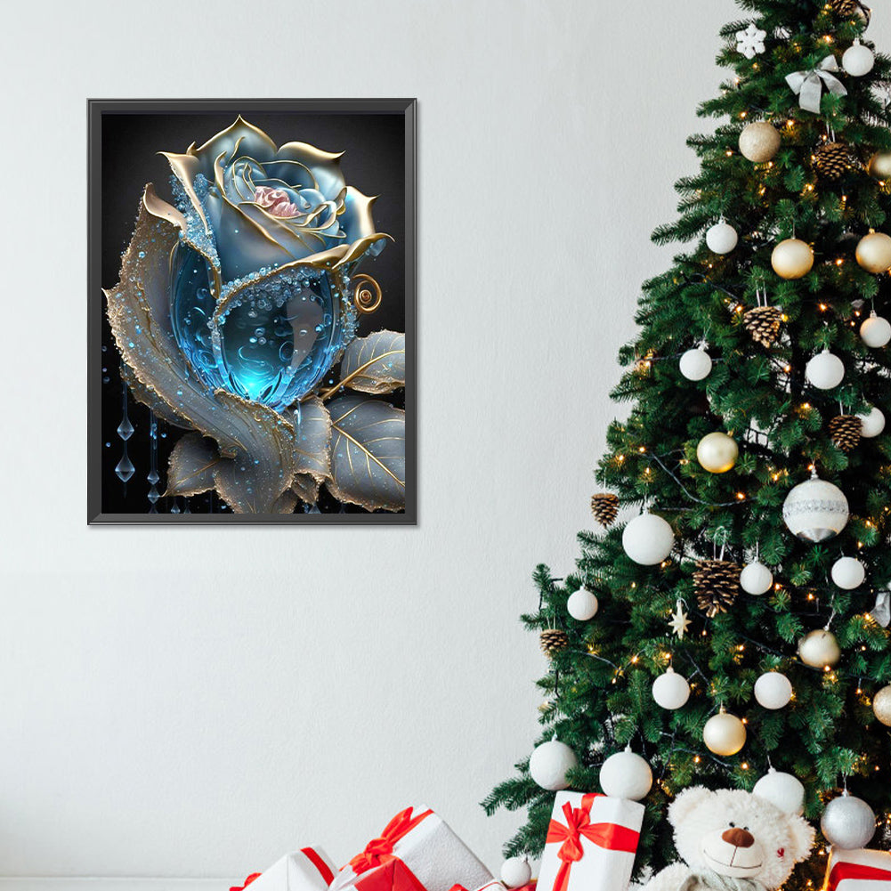 Glazed Crystal Flower - Full Round Drill Diamond Painting 30*40CM
