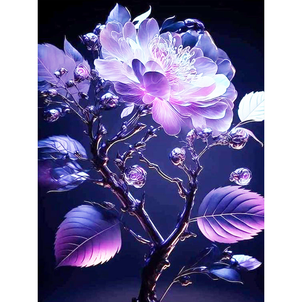 Glazed Crystal Flower - Full Round Drill Diamond Painting 30*40CM