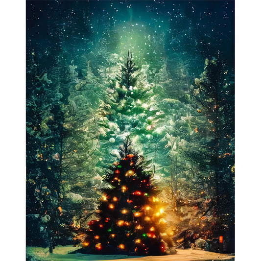 Christmas Tree - Full Round Drill Diamond Painting 40*50CM