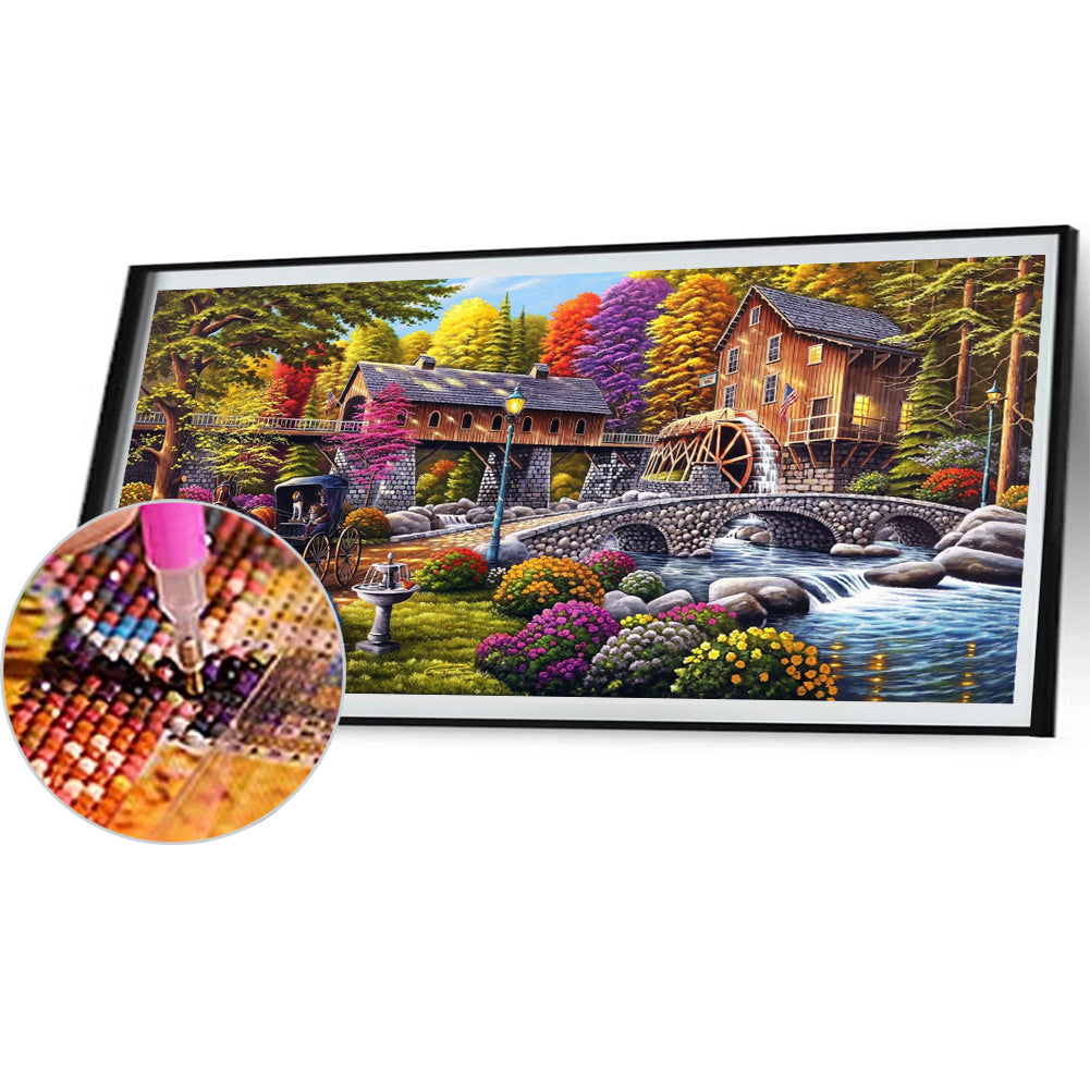 Rural Scenery - Full Round Drill Diamond Painting 105*55CM