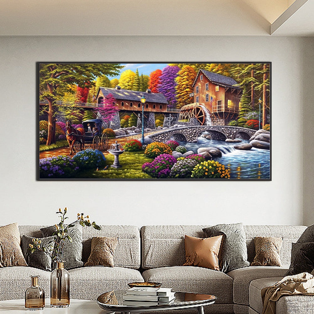 Rural Scenery - Full Round Drill Diamond Painting 105*55CM