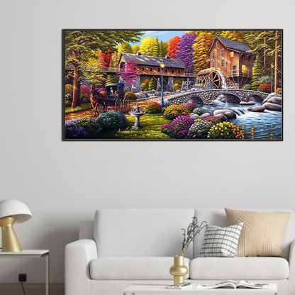 Rural Scenery - Full Round Drill Diamond Painting 105*55CM