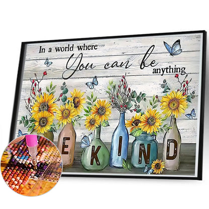 Flower Language Of Calligraphy And Painting - Full Round Drill Diamond Painting 60*40CM