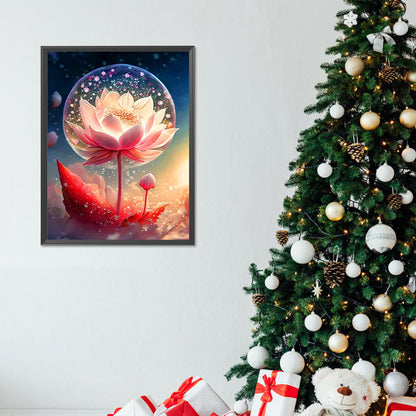 Crystal Lotus - Full Round Drill Diamond Painting 30*40CM