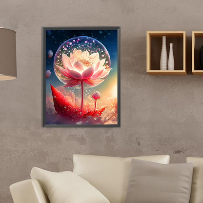 Crystal Lotus - Full Round Drill Diamond Painting 30*40CM