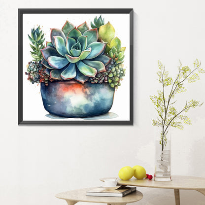 Succulent Plants - Full Round Drill Diamond Painting 30*30CM