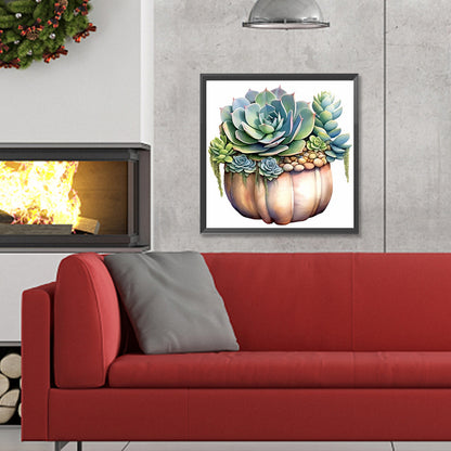 Succulent Plants - Full Round Drill Diamond Painting 30*30CM