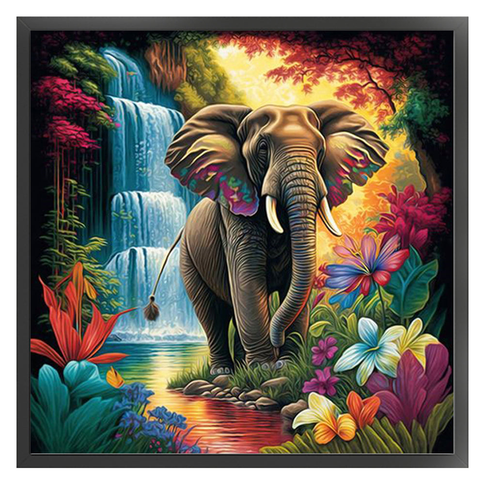 Elephant - 11CT Stamped Cross Stitch 50*50CM