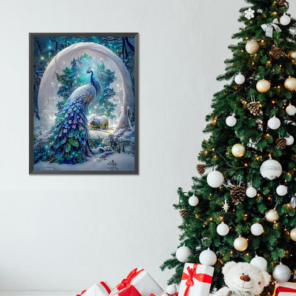 Peacock - Full Round Drill Diamond Painting 30*40CM