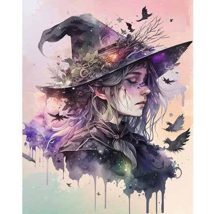 Witch Portrait - Full Round Drill Diamond Painting 40*50CM