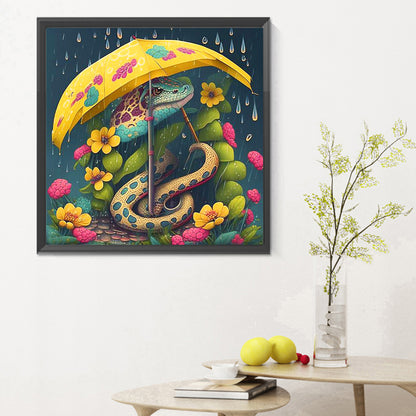 Umbrella Animal Snake - Full Round Drill Diamond Painting 30*30CM