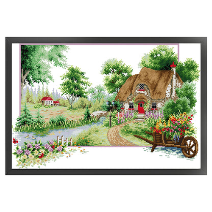 Summer Of Four Seasons - 14CT Stamped Cross Stitch 54*38CM(Joy Sunday)