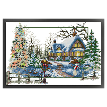 Four Seasons Winter - 14CT Stamped Cross Stitch 59*40CM(Joy Sunday)