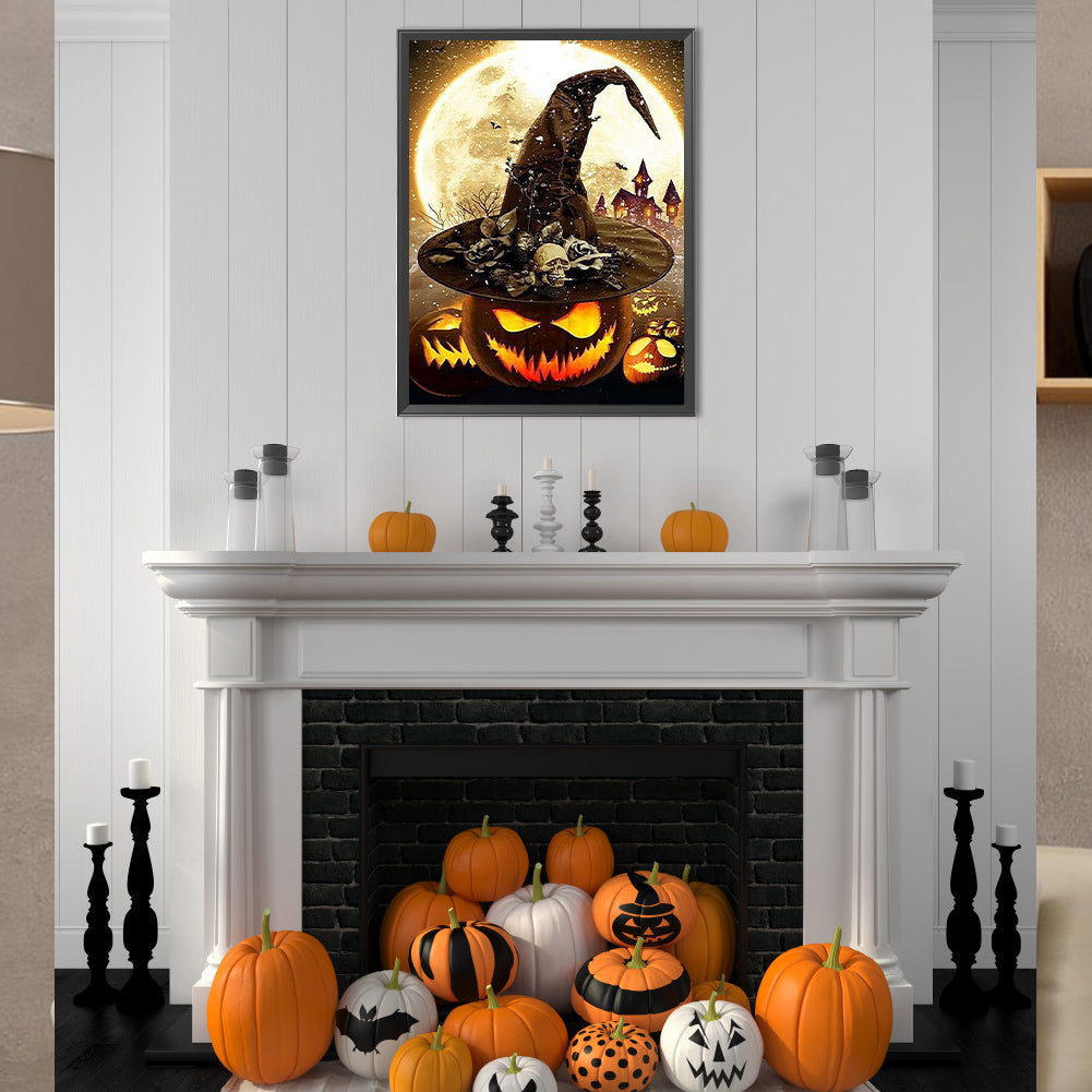 Halloween Night - Full Round Drill Diamond Painting 30*40CM