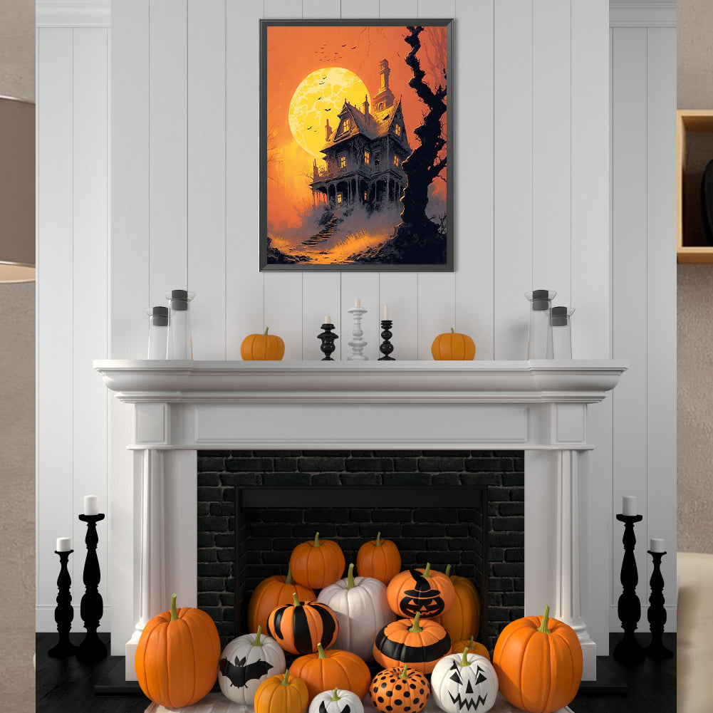 Halloween Night - Full Round Drill Diamond Painting 30*40CM