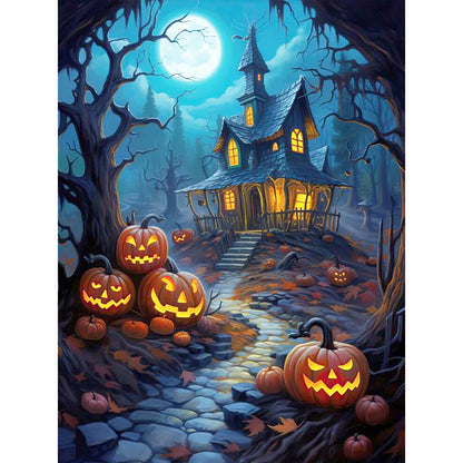 Halloween Night - Full Round Drill Diamond Painting 30*40CM