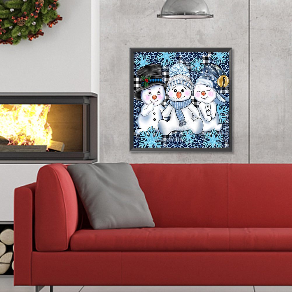 Snowman - Full Round Drill Diamond Painting 30*30CM